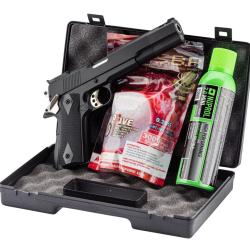 Pack GNB Gaz 1911 Long noir 0,5J   mallette  + billes +  gaz