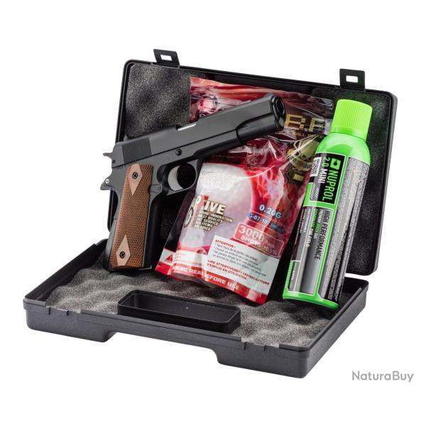 Pack GNB Gaz 1911 noir 0,5J + mallette +  billes +  gaz