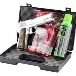 Pack GNB Gaz 1911 Eagle silver 0,5J + mallette + billes + gaz