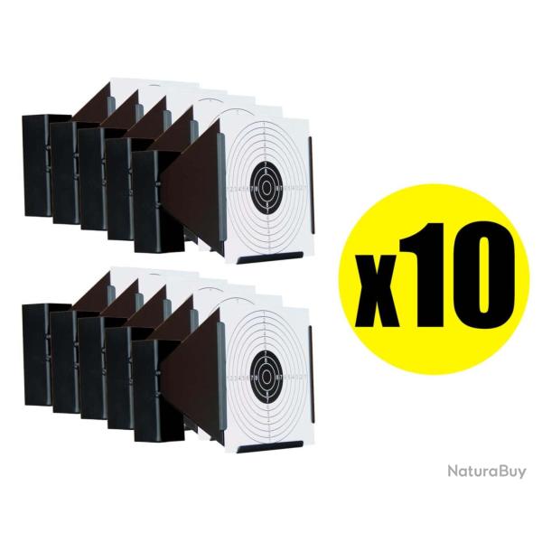 Pack Porte cible conique m�tallique 17x17 cm (x10)