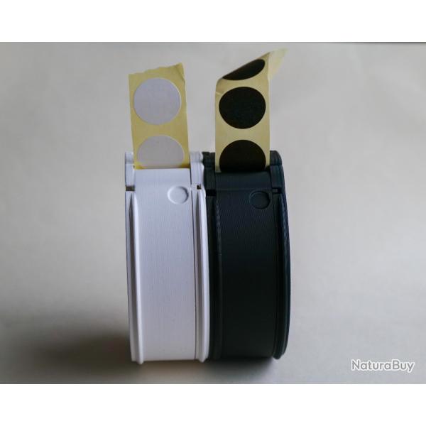 Lot de 2 d�vidoirs � pastilles (19mm) (Blanc et Noir) - 16m de rouleau par d�vidoir