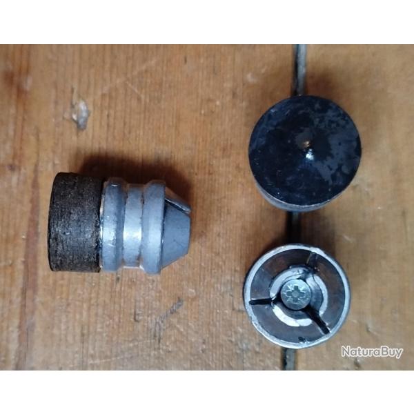 10 Balles Svarog Grizzly fragment�es et monolithiques  empenn�es cal 12