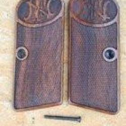PLAQUETTES BOIS BROWNING FN 1910 - GRIPS (damier + logo)