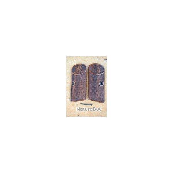 PLAQUETTES BOIS BROWNING FN 1910 - GRIPS (damier + logo)