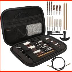 Coffret Nettoyage tous calibres - 20 Pi&egrave;ces - Calibre du 22lr au 45 (Port gratuit)
