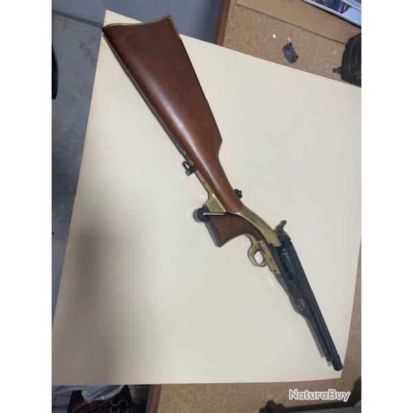 pistolet F.LLI PIETTA 44 poudre noire cat : D avec sa crosse