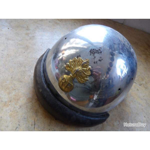 Casque nickel� garde motoris� 1935 dat� 1940 gendarmerie mobile motard moto insig possible post ww2