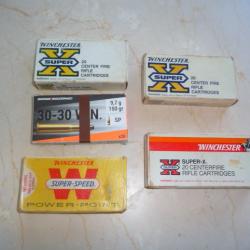vends 5 boites  calibre30/30.