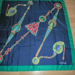 carr&eacute; foulard vintage must de cartier 100% soie  87 X  83 cm