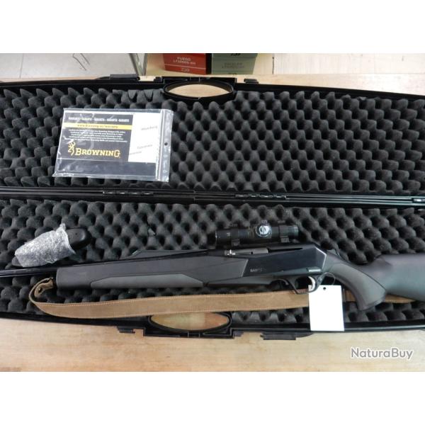 CARABINE SEMI AUTO BROWNING MK3 GAUCHER COMPO CAL300WM + POINT ROUGE + MALETTE PARFAIT ETAT OCCASION