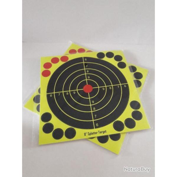 lot 10 cibles r�actives fluo autocollantes