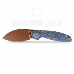 Couteau Vosteed Shilin Cutter Lame Acier 154CM Manche Micarta Blue Ocean Vanchor Lock VOSA2811