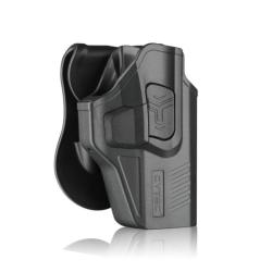 Holster en polym&egrave;re avec bouton lat&egrave;ral pour Glock 19 - Cytac - tireur &agrave; droite