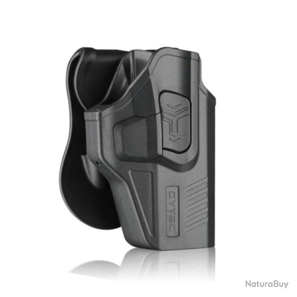 Holster en polym�re avec bouton lat�ral pour Glock 19 - Cytac - tireur � droite