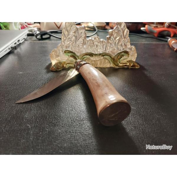 Exceptionnel : couteau Opinel Custom cerf et argent