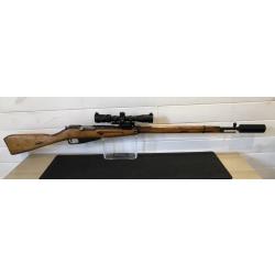 Carabine Mosin Nagant 1891-1930 7.62 x 54R Filet&eacute; avec lunette