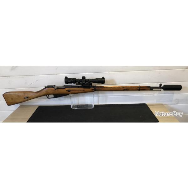 Carabine Mosin Nagant 1891-1930 7.62 x 54R Filet� avec lunette