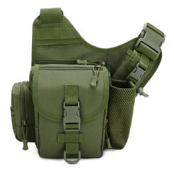 Sac Tactique Bandouli&egrave;re Homme Sport Outdoor MOLLE Imperm&eacute;able pour Randonn&eacute;e Chasse & Camping Vert