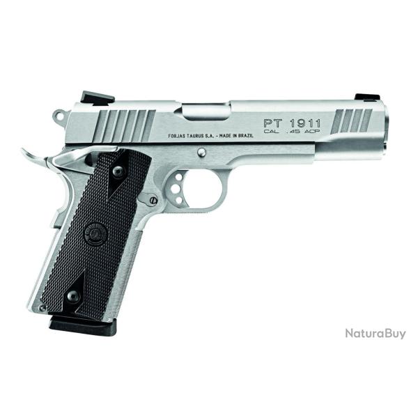 TAURUS PT1911 MATTE STAINLESS STEEL 45ACP