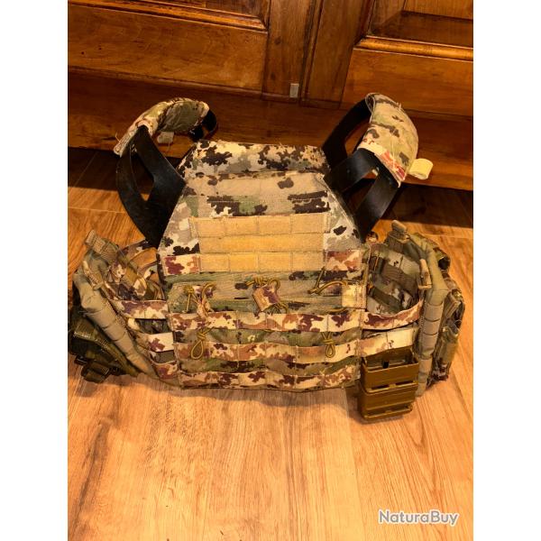 Plate Carrier DEFCON5 Multiland complet + accessoires