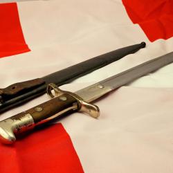 WK1 Schmidt Rubin G89 G96/11 G11  Baionnette Suisse mod&egrave;le 1889/11 SB7