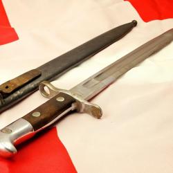 WK1 Schmidt Rubin G89 G96/11 G11  Baionnette Suisse mod&egrave;le 1889/99 SB14