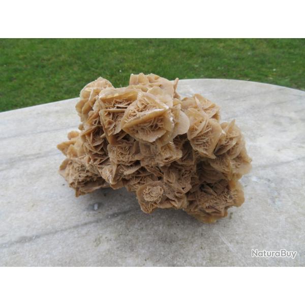 Grande rose des sables ancienne du Maroc, grande pi�ce min�rale d�corative (XX�)