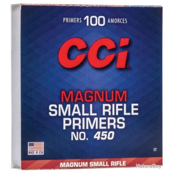 Amorces CCI magnum 450 small rifle par 100