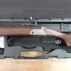 FUSIL HUGLU EAGLE G BECASSIER CAL 12/76 CANON 61 CM + MALLETTE + CHOKES OCCASION TRES BON ETAT