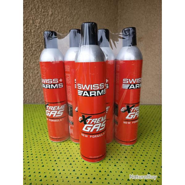 5 bouteilles gaz airsoft Swiss Arms extr�me gas