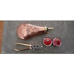 MOULE A BALLES CAL 36 POIRE A POUDRE ET 200 AMORCES COLLECTOR.