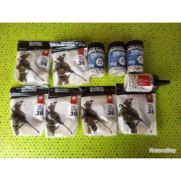 Lot billes airsoft 0,36gr