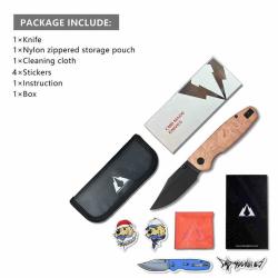 Couteau CMB Made Knives Lucky Lame Acier 14C28N Noire Manche Copper Foil Linerlock CMB21D