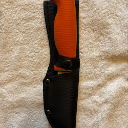 Couteau de chasse manche orange