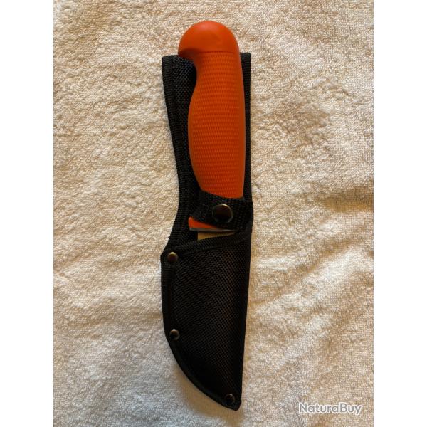 Couteau de chasse manche orange