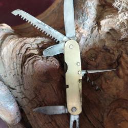 Rare ancien couteau multilames 7 pi&egrave;ces ann&eacute;es 30 en bon etat