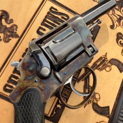 SUPERBE revolver 8mm 92 &agrave; BARILLET BASCULANT � &Eacute;tat exceptionnel � Jaspage & bronzage noir