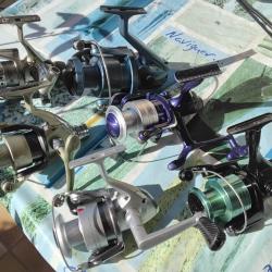 6 Moulinets peche mer