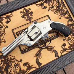 S&W Safety .38 S&W 4th Model  "Lemon Squeezer" - Nickel d'origine - &Eacute;tat superbe