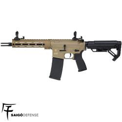 R&eacute;plique airsoft AEG M4 Tan Shinobi Saigo Defense type HK416