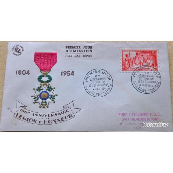 Enveloppe premier jour d'�mission, 150� Anniversaire de la L�gion d'honneur 15 Ao�t 1954