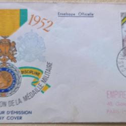 Enveloppe premier jour d'&eacute;mission du centenaire de la cr&eacute;ation de la m&eacute;daille militaire 22 Septembre