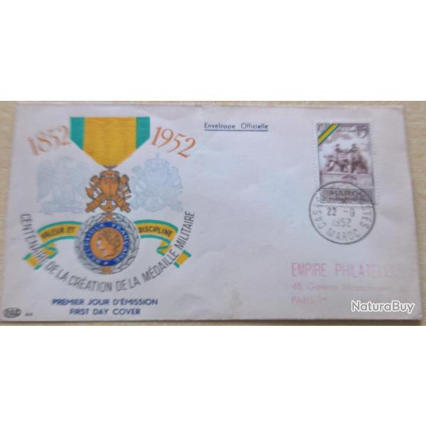 Enveloppe premier jour d'�mission du centenaire de la cr�ation de la m�daille militaire 22 Septembre