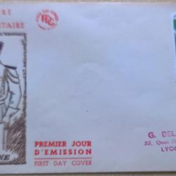 Enveloppe premier jour d'&eacute;mission du centenaire de la m&eacute;daille militaire S&eacute;n&eacute;gal 10 D&eacute;cembre 1952