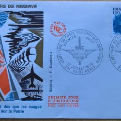 Enveloppe premier jour d'&eacute;mission du centenaire du corps des officiers de r&eacute;serve Saint Denis 17 Jui