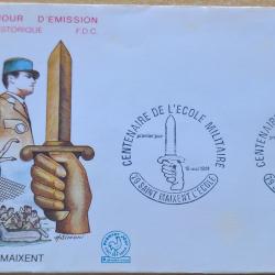 Enveloppe premier jour d'&eacute;mission du centenaire de l'&eacute;cole militaire 79 Saint Maixent L'&eacute;cole 16 Mai