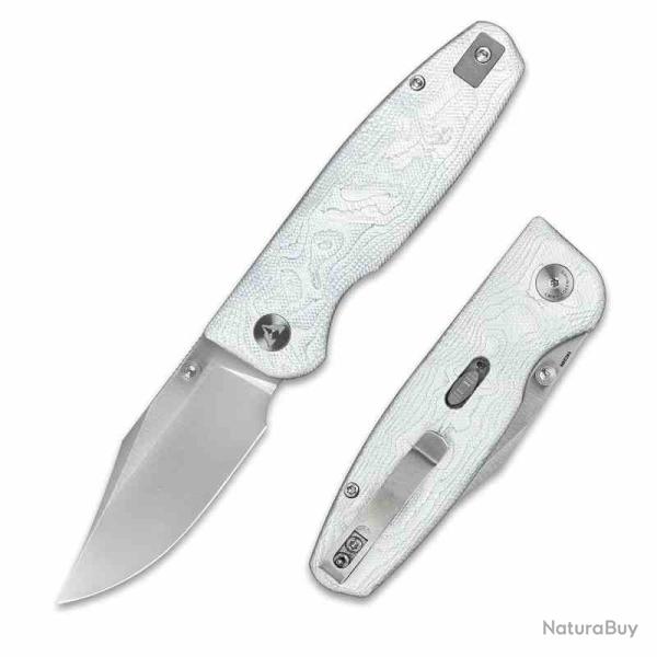 Couteau Pliant CMB Made Knives Lucky Lame Acier 14C28N Satin Manche Alu Foil Linerlock CMB21C
