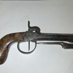 pistolet &agrave; percussion &baionnette 1850-1860