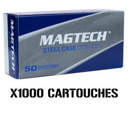 LOT DE 1000 CARTOUCHES MAGTECH 9x19 FMJ STEEL CASE 124GR