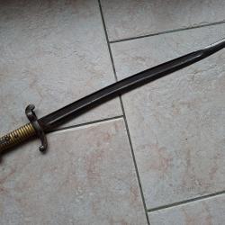 Sabre ba&iuml;onnette fran&ccedil;ais mod&egrave;le 1842